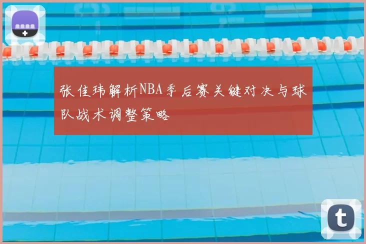 张佳玮解析NBA季后赛关键对决与球队战术调整策略